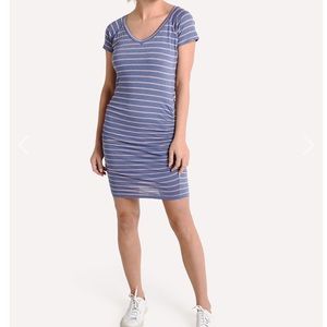 Sundry V-neck stripe dress